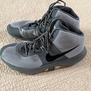 Nike Men's Air Precision High Top Basketball Shoes size 9 gray